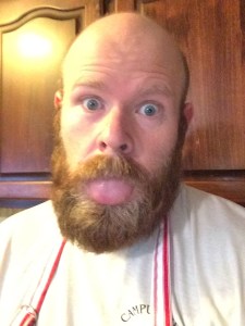 Yes, I am wearing an apron! 